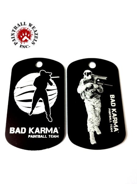 BadKarma team dog tags